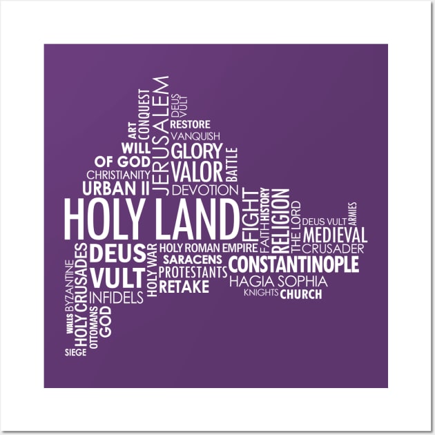 Map of Constantinople Word Collage Wall Art by holyland